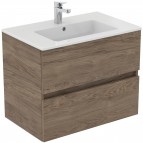 Eurovit vannas istabas skapītis 70 cm ar izlietni, 2A, Flint Hickory 5