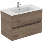 Eurovit vannas istabas skapītis 80 cm ar izlietni, 2A, Flint Hickory 6