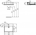 Extra izlietne ar slīpētu apakšu 50x45x15 cm, Balta 8