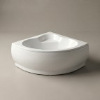 Famosa akmens masas vanna 149x149x64 cm, Balta
