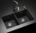 Mateno virtuves maisitājs ar izvelkamu dušu, Black metallic 3