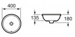 Foro раковина d=40 см, врезная, белая 2