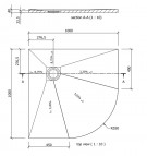 Fundo Borgo dušas elements ar izvadu centrā 100x100 cm 4