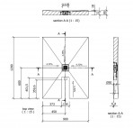 Fundo Integro komplekts ar izvadu centrā 120x90 cm DN50 3
