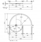 Fundo Nautilo dušas elements, ieeja labajā pusē 189x151 cm 2