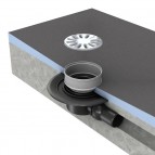 Fundo notece ar horizontālu izvadu, DN50, apaļa reste	 2