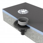 Fundo notece ar vertikālu izvadu, DN50, apaļa reste 2