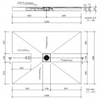 Fundo Plano komplekts ar izvadu centrā 120x90 cm DN40 3