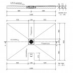 Fundo Plano komplekts ar izvadu centrā 120x90 cm DN40 3