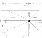 Fundo Plano komplekts ar novirzītu izvadu 140x90 cm DN40 3