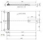 Fundo Plano Linea komplekts 120x80 cm, ar kanālu pie sienas 700 mm  5