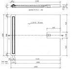 Fundo Plano Linea komplekts 120x100 cm, ar kanālu pie sienas 900 mm  5