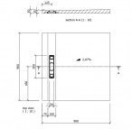 Fundo Riolito Neo 90x90 cm, ar kanālu pie sienas 300 mm 4