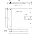 Fundo Plano Linea komplekts 90x90 cm, ar kanālu pie sienas 800 mm  5
