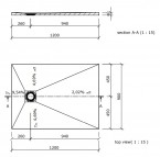 Fundo Primo dušas elements ar novirzītu izvadu 120x90 cm 5