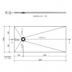 Fundo Primo dušas elements ar novirzītu izvadu 200x100 cm 5