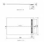 Fundo RioLigno 160x100 cm, ar kanālu no sienas 800 mm 4