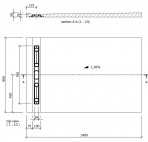 Fundo Riolito 140x90 cm, ar kanālu no sienas 700 mm 5