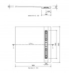Fundo RioLigno 90x90 cm, ar kanālu no sienas 700 mm 4