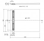 Fundo Riolito 120x90 cm, ar kanālu no sienas 800 mm 2