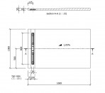 Fundo Riolito 160x100 cm, ar kanālu no sienas 800 mm 5