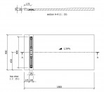Fundo Riolito 180x90 cm, ar kanālu no sienas 800 mm 5