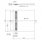 Fundo Riolito 90x90 cm, ar kanālu no sienas 800 mm 5