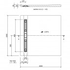 Fundo Riolito 100x100 cm, ar kanālu no sienas 800 mm 5