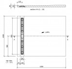 Fundo Riolito Neo 120x100 cm, ar kanālu pie sienas 900 mm 4