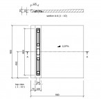 Fundo Riolito Neo 90x90 cm, ar kanālu pie sienas 800 mm 4