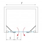 Dušas durvis GDN2 1100 mm 2