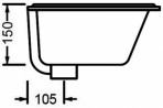 GEA 90 izlietne  ,white 90x33 cm 2