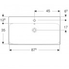 Geberit Aniara izlietne 905x485 mm, Balta 3
