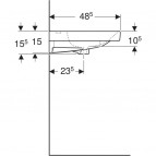 Geberit Aniara izlietne 905x485 mm, Balta 5