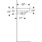 Geberit Aniara izlietne 420x325 mm, Balta 5