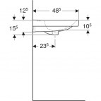 Geberit Aniara izlietne 605x485 mm, Balta 5