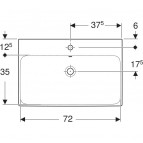Geberit Aniara izlietne 755x485 mm, Balta 3