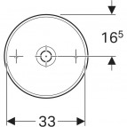Geberit Aniara izlietne uz virsmas d=350 mm, Balta 3