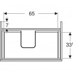 Geberit Aniara izlietnes skapītis 740x475 mm, h=605 mm, Balts 2