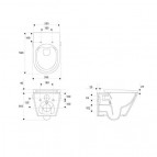 Genera Manual Rimless bidē pods ar vāku, Balts 6