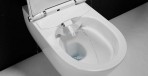 Genera Manual Rimless bidē pods ar vāku, Balts 9