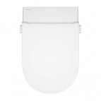 Genera Manual Rimless bidē pods ar vāku, Balts 4