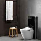 Geberit AquaClean Tuma Comfort bidē tualetes pods ar vāku, balts/melns 7