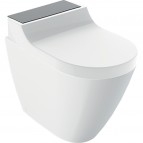 Geberit AquaClean Tuma Comfort bidē tualetes pods ar vāku, balts/melns 2