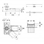 Geberit CleanLine dušas traps, augstums 65-175 mm, d40, caurpl. 0,4l/s 6