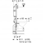 Geberit Delta WC rāmis, H 112 cm 4