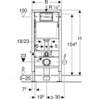 Geberit Duofix Basic WC iebūvējamais rāmis 112 cm 4