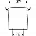 Geberit iCon ārējā skalojamā ūdens tvertne, divu režīmu, balta 4