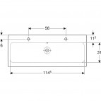 Geberit iCon izlietne, balta, 120x48.5 cm 3