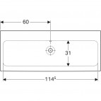 Geberit iCon izlietne, balta, 120x48.5 cm 4